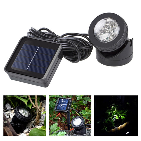 Faretto solare per esterni Illuminazione da giardino per piscina Paesaggio Luce LED solare IP65 a doppio uso