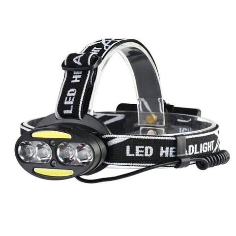 30000 LM 4 × CREE XML-T6 + 2 × COB + 2 × Lampada frontale a LED rossa Torcia Lanterna