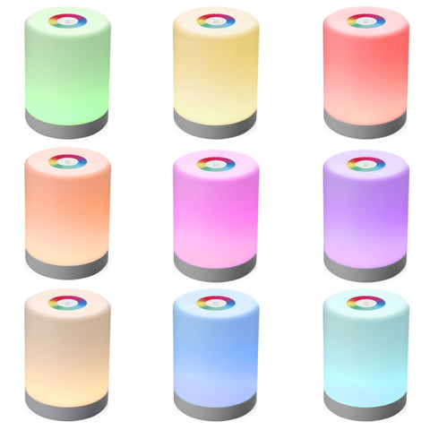 Lampada dimmer a induzione con controllo tattile a LED Luce notturna da comodino ricaricabile con cambio colore RGB dimmerabile intelligente
