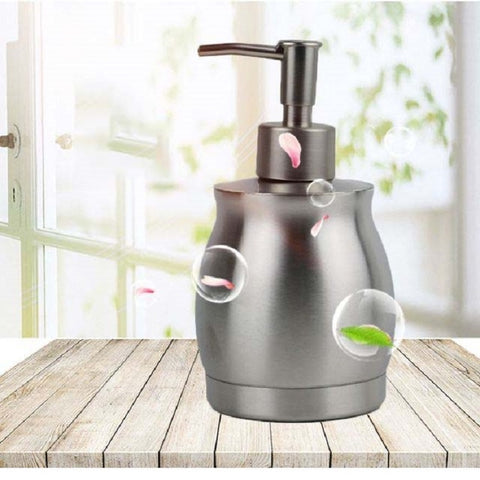 Bottiglia di lozione in acciaio inossidabile Dispenser di sapone per le mani Bottiglia di disinfettante per le mani, 390ml