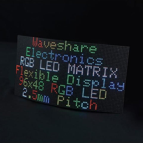 Panneau à matrice LED de couleur RVB flexible Waveshare, pas de 2,5 mm, 96x48 pixels, PCB Pieghevole avec luminosité réglable, 23709