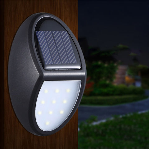 Lampada da parete a LED per cortile esterno con sensore di movimento impermeabile IP65 ad energia solare SMD 2835 a 10 LED
