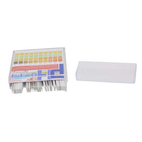 100 bandes/bandes de bandes réactives par pH Carta pour tornasole premium en échelle 0-14 Idéal pour tester le niveau de pH de l'eau, 100 bandes