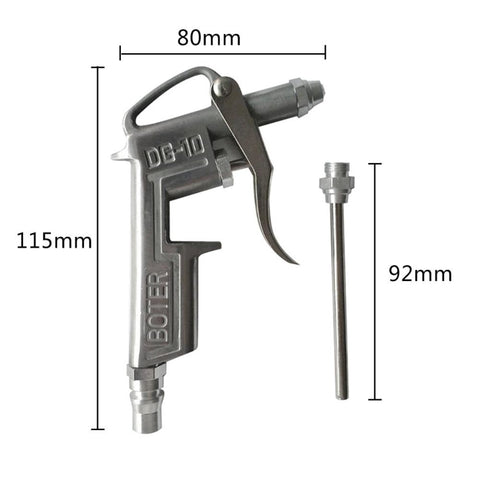 DG-10 Pistola ad aria compressa Pistola a grilletto Pulitore Compressore Soffiatore per polvere Ugello da 8 pollici Strumenti per la pulizia dello spolverino, DG-10 Air Blow Gun