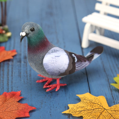 2 pezzi di simulazione schiuma piccione modello casa giardino ornamento decorazione in miniatura, Foam Pigeon - Novalix Store