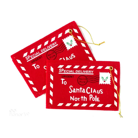 Busta per caramelle con busta ricamata in feltro da 5 pezzi, decorazione natalizia, Envelope Candy Bag
