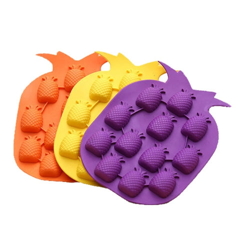 Stampo per ghiaccio creativo en silicone pour ananas, 5 pièces, consegna colore casuale, Machine à glaçons ananas