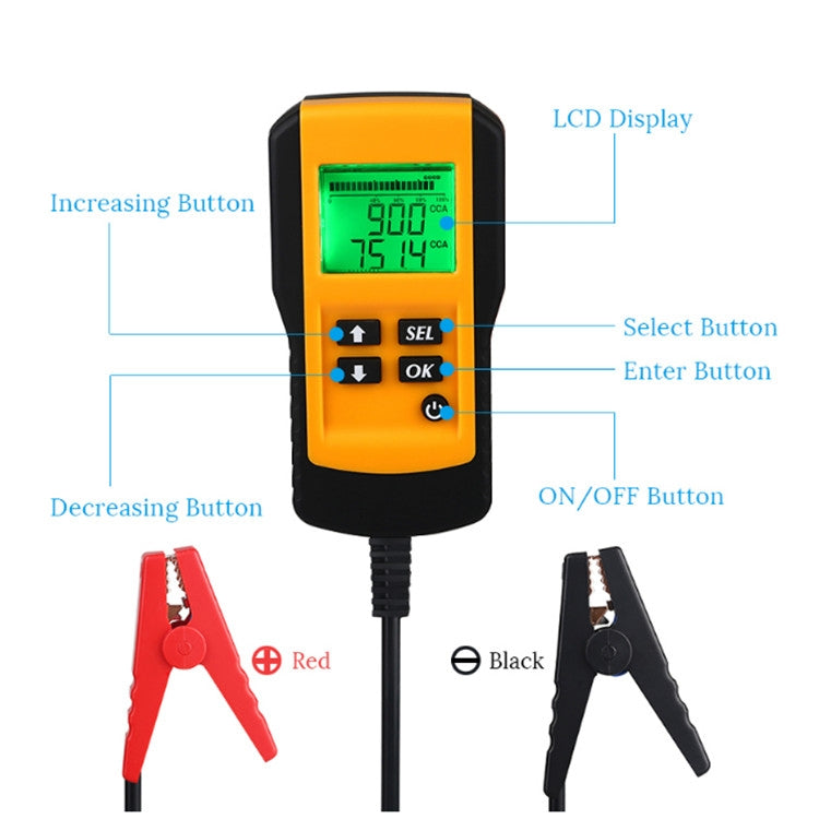 Tester Digitale per Batteria Auto AE300 12V - Analizzatore di