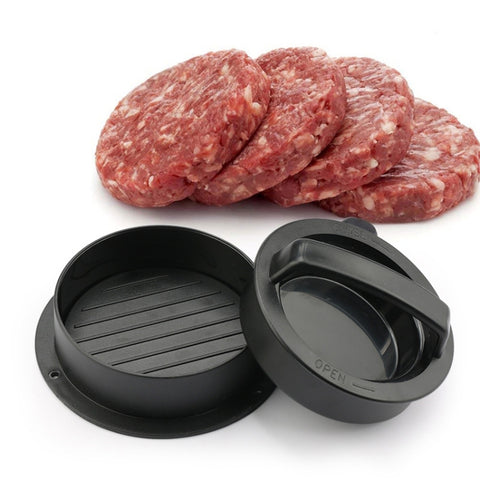 2 pezzi par hamburger, pressa per carne, galette maker, stampo per cotoletta, 2PCS Noir