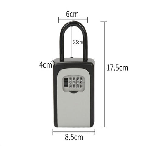 Cassetta di sicurezza con combinazione di chiavi Cassetta di sicurezza portatile con chiavi in lega di alluminio Cassetta di sicurezza con portachiavi di sicurezza, Security Key Holder