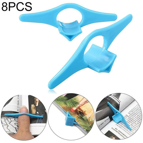 8 pezzi per pollice, comodo porta libri multifunzione, segnalibro, anello per dito, segnalibro, Thumb Shaped