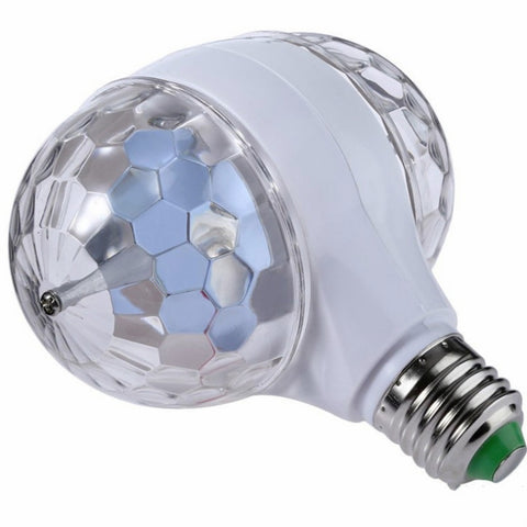 E27 6W LED a doppia testa lampadina colorata rotante lampada di proiezione laser con luce scenica a sfera magica E27