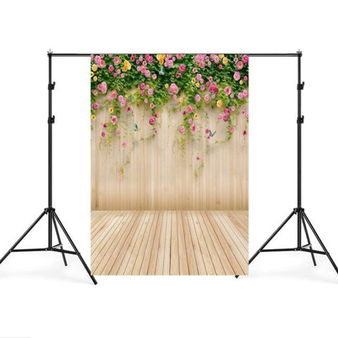 1,5 x 2,1 m Simulazione Asse di legno Fiore Parete Puntelli per foto Fotografia Sfondo Panno
