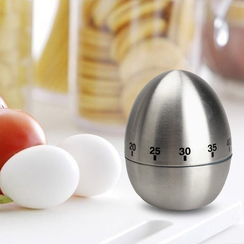 Timer Meccanico per Uova in Acciaio Inossidabile - Allarme da Cucina