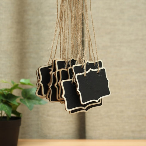 12 mini lavagne in legno, mini lavagne, con decorazioni per feste in casa e matrimoni, Wooden Blackboard 3