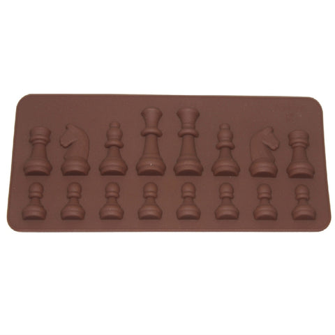 Stampo per cioccolato a scacchi en silicone Stampo per sapone allo zucchero di roccia, Forme d'échecs
