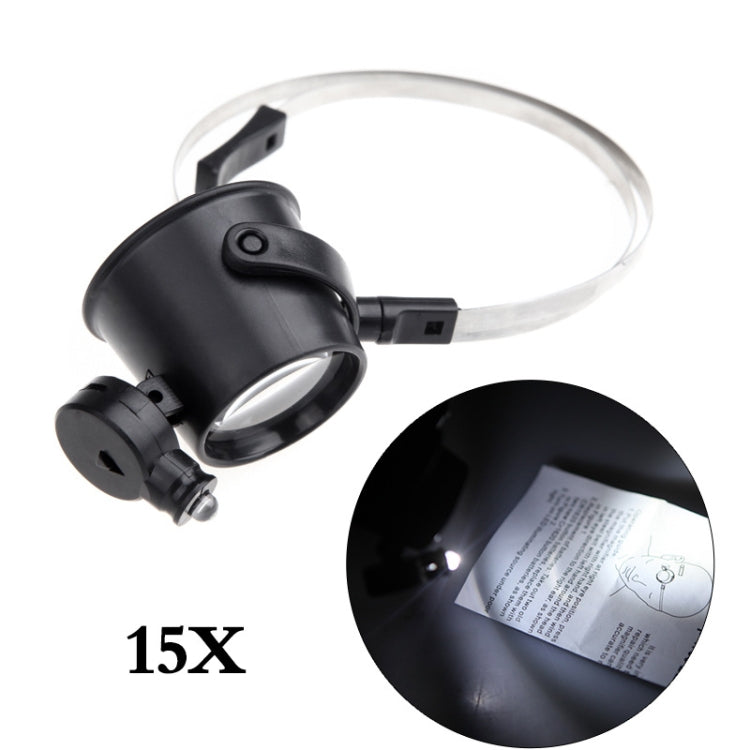 15X LED Hands-Free Headband Magnifier for Watch Repair