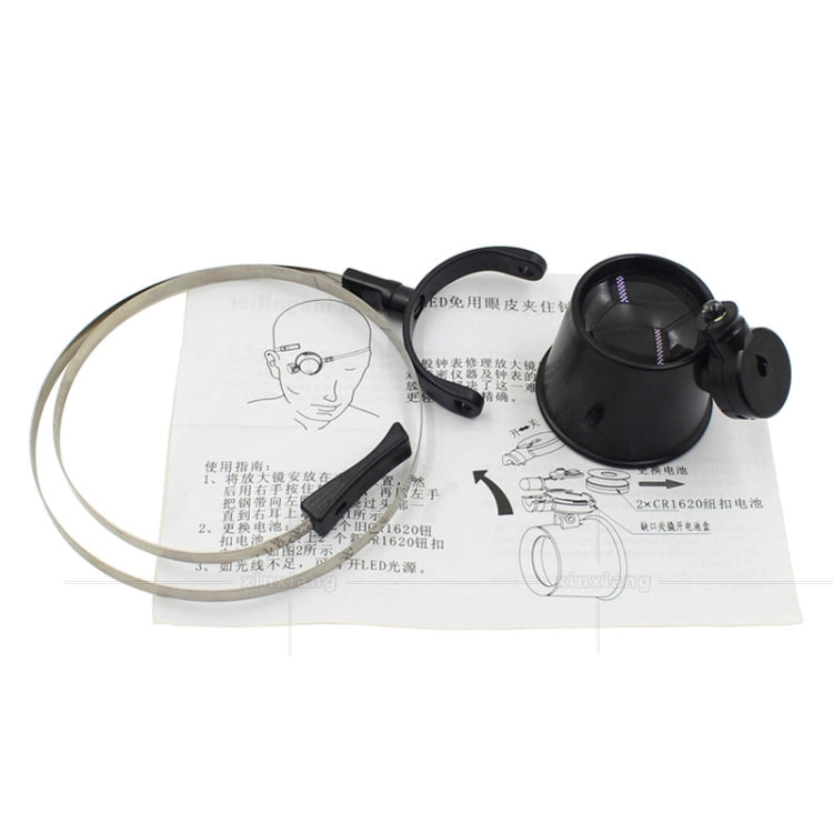 15X LED Hands-Free Headband Magnifier for Watch Repair