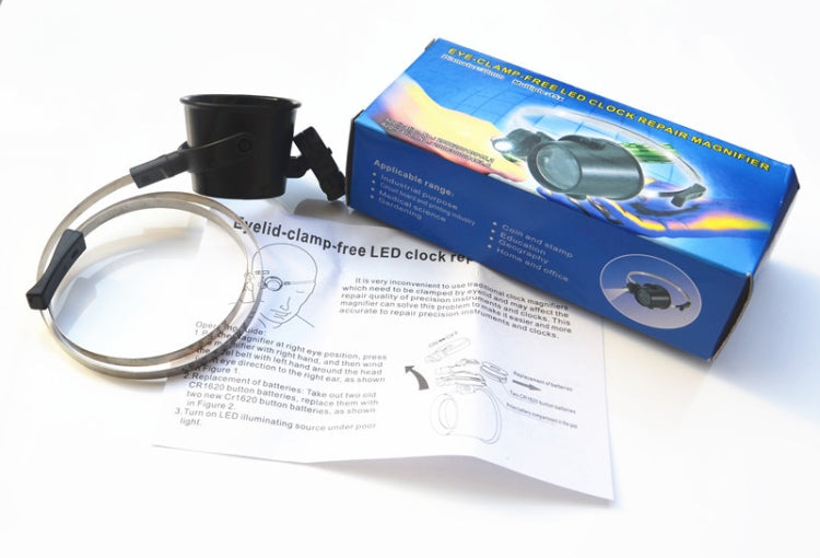 15X LED Hands-Free Headband Magnifier for Watch Repair
