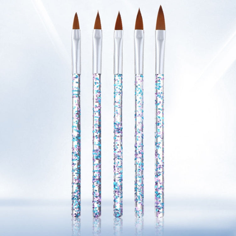 5pcs Nail Crystal Brush Set for Professional Nail Art