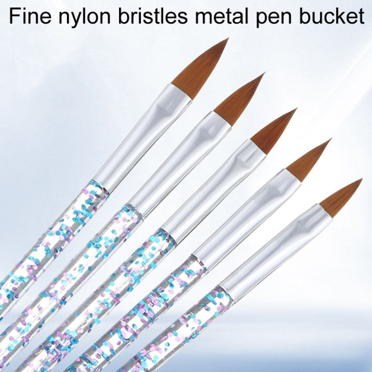5pcs Nail Crystal Brush Set for Professional Nail Art