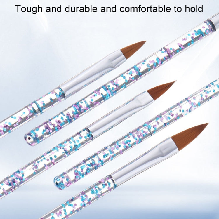 5pcs Nail Crystal Brush Set for Professional Nail Art