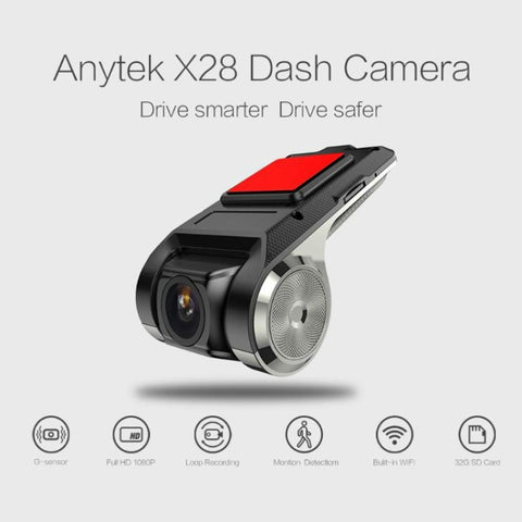 Mini caméra DVR pour voiture Full HD 1080P, enregistreur vidéo numérique automatique DVR ADAS, caméra vidéo G-sensor Dash Cam Wifi GPS Dashcam, X28