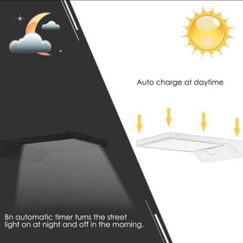 Luci solari da esterno 36 LED Lampe solaire super lumineuse 280LM Capteur de mouvement Luci di sécurité Lampe de mur flexible imperméable sans fil