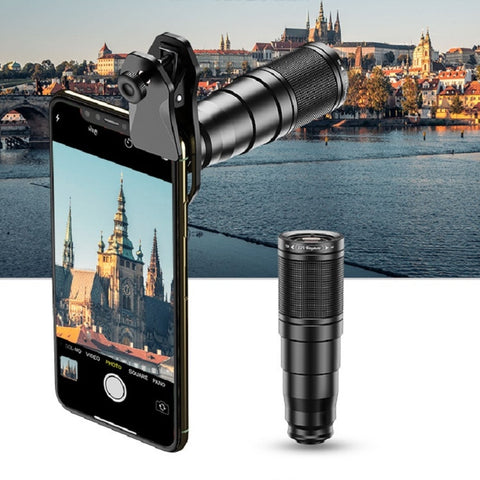 APEXEL APL-22X105 Téléobjectif 22X en métal 4 en 1 + Fisheye + Grandangolo + Macro Starlight Polarizzazione Set de lentilles esternes universali pour téléphone cellulaire