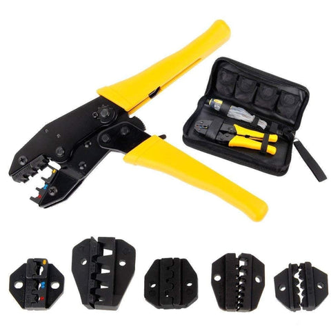 WXK-30JN Pinze a crimpare isolanti per terminali nudi pressati a freddo multifunzionali Set di utensili manuali per elettricisti, WXK-30JN
