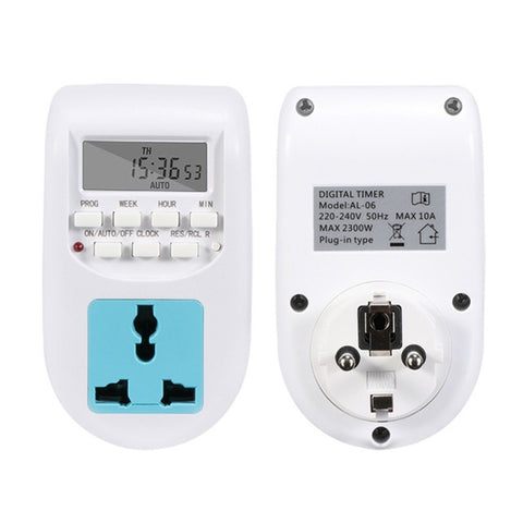AL-06 Presa per interrupteur timer digitale 220-240 V, spina tedesca