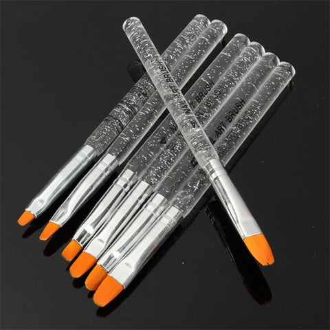 Set di 7 Pennelli per Nail Art in Gel UV e Acrilico - Strumenti per