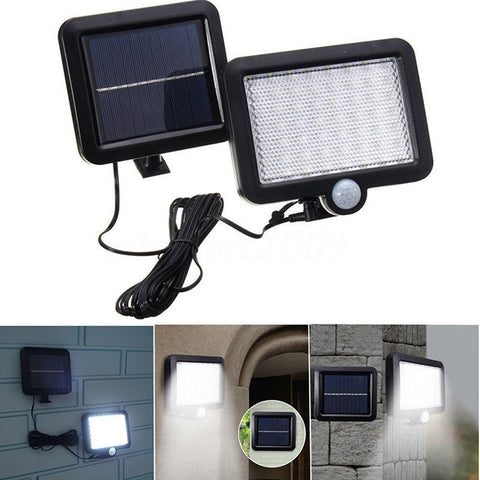 56 LED SMD 2835 180LM Lampada da giardino con sensore a infrarossi impermeabile IP65 ad energia solare LED