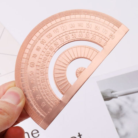 Goniometro Righello Disegno Misurazione Strumento matematico Studenti Cancelleria Righello angolare in metallo, Metal Angle Ruler