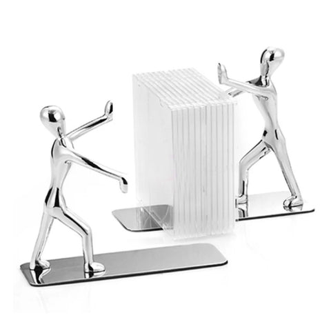 1 paio di porta libri con figura umanoide, organizer da scrivania artistico antiscivolo, scaffale per ufficio, decorazione per studio, Non-Skid Art Desk Organizer