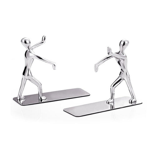 1 paio di porta libri con figura umanoide, organizer da scrivania artistico antiscivolo, scaffale per ufficio, decorazione per studio, Non-Skid Art Desk Organizer