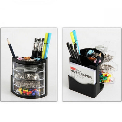 Portapenne Portapenne Portamatite Desktop Cassetto Organizzatore Scatola portaoggetti per trucco con appunti, Drawer Organizer