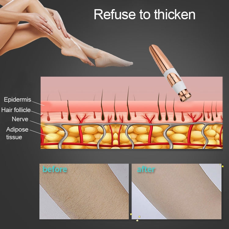 Ladies Lipstick Electric Epilator for Smooth Skin Care