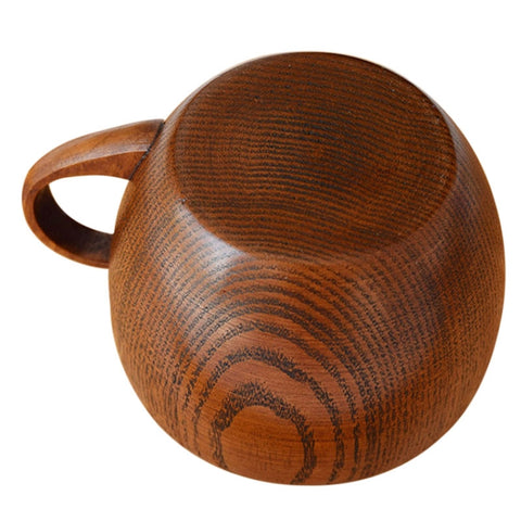 Mini bicchieri retrò fatti a mano in legno per caffè, tè, succo, acqua, colazione, birra, latte, con manico, Verres à lait avec poignée