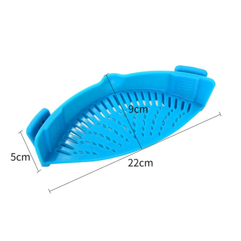 Filtro pentola en silicone Clip da cucina Filtro pentola Scarico liquido in eccesso Scarico pasta Pentole per verdure