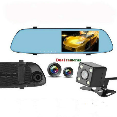 Anytek T22 Télécaméra pour voiture à écran tactile IPS à 5 pouces Double objectif FHD 1080P Télécaméra DVR pour voiture, T22