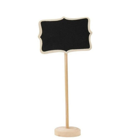 10 pezzi di lavagna in legno, mini bacheca per messaggi, tavolo, decorazione per festa di nozze, Wooden Blackboard 1