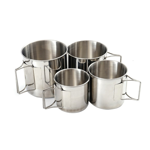 Set de couverts portables pour tasses à thé en acciaio inossidabile 304 4 en 1 pour l'esterni