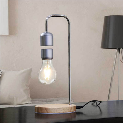Lampada da tavolo per casa con lampadina galleggiante a LED con tecnologia di decorazione a levitazione magnetica da 16 W, Black