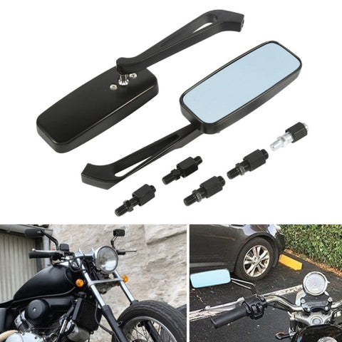 Specchietto retrovisore modifié pour moto en aluminium quadrato antiriflesso, Anti-éblouissement