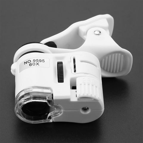 9595W1 Microscope HD pour téléphone cellulaire avec lentille de 60 volts avec lumière LED