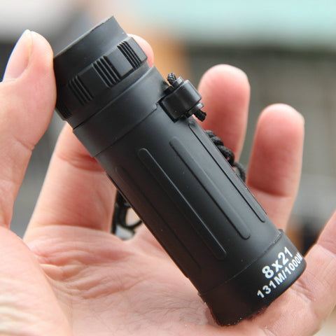 Monoculaires compacts avec pellicule rouge, mini télescope 8x21, 8x21