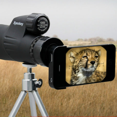 Eyeskey 10X50 Télescope Misurabile Calibre de Grandes Dimensions Ingrandimento Alto HD Basso Livello di Luce Visione Notturna Binocolo Monoculare Impermeabile, 10X50 Monoculaire