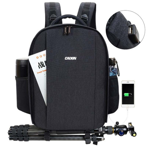 Borsa per fotocamera reflex USB CADeN Borsa per fotocamera unisex portatile impermeabile professionale Canon Nikon