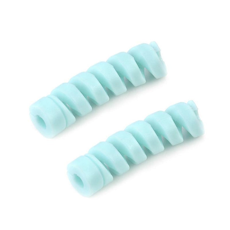 4pcs Spiral Style Silicone Data Cable Protective Cover Anti-wire Break Winder
